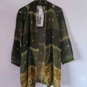 SND NWT Green & yellow coverup, size 1X